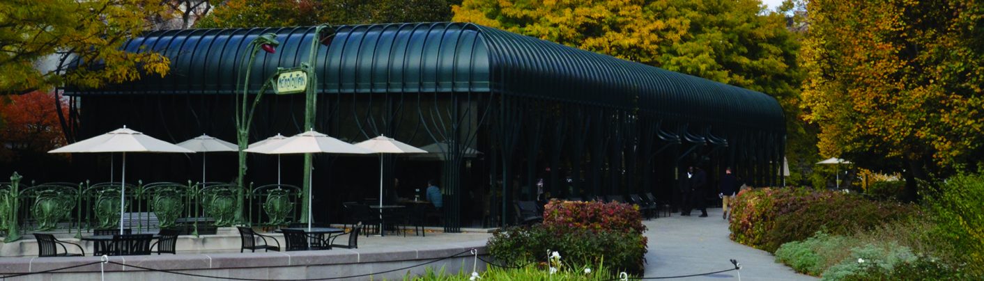 Pavilion Cafe terrace and Sculpture Garden seating